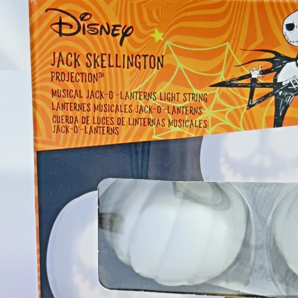 Gemmy Disney Halloween Singing Jack Skellington Musical Animated String Lights‎